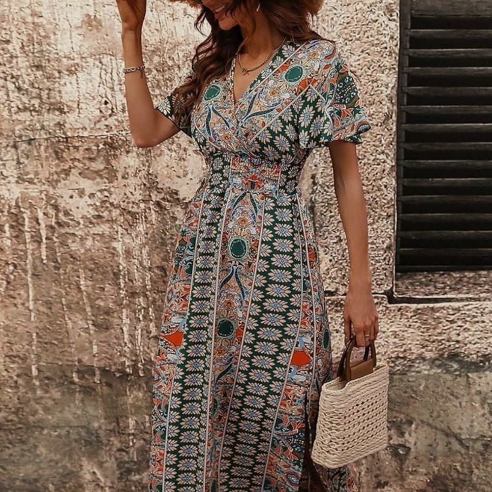 NWT Cupshe Floral  Maxi Dress